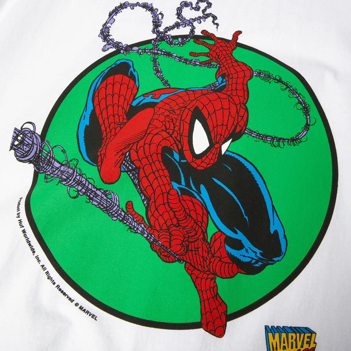 Huf X Marvel Spider-Man Three Hundred White S/s Shirt – Long Beach 