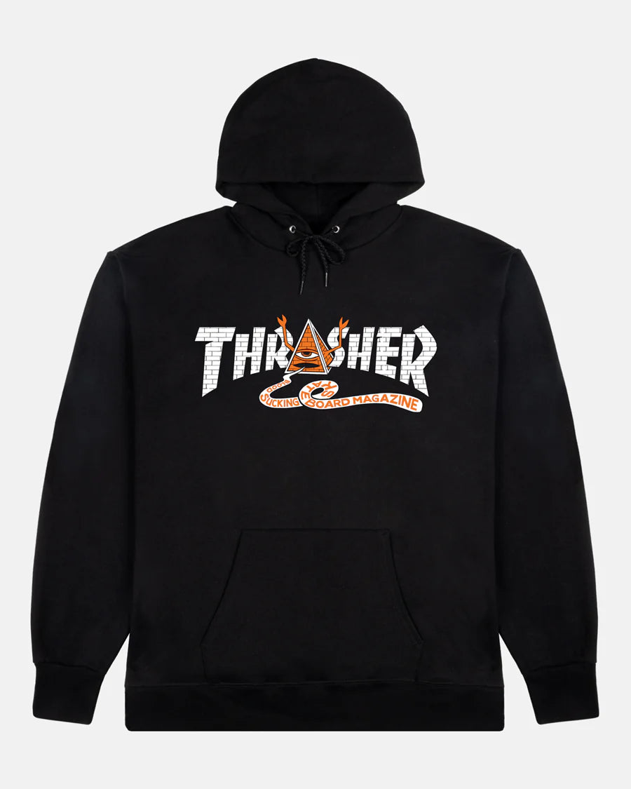 Thrasher X Toy Machine Pyramid Black Hooded Sweatshirt