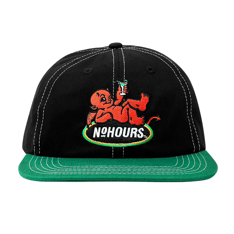 No Hours Times Up Black/Green Snapback Hat