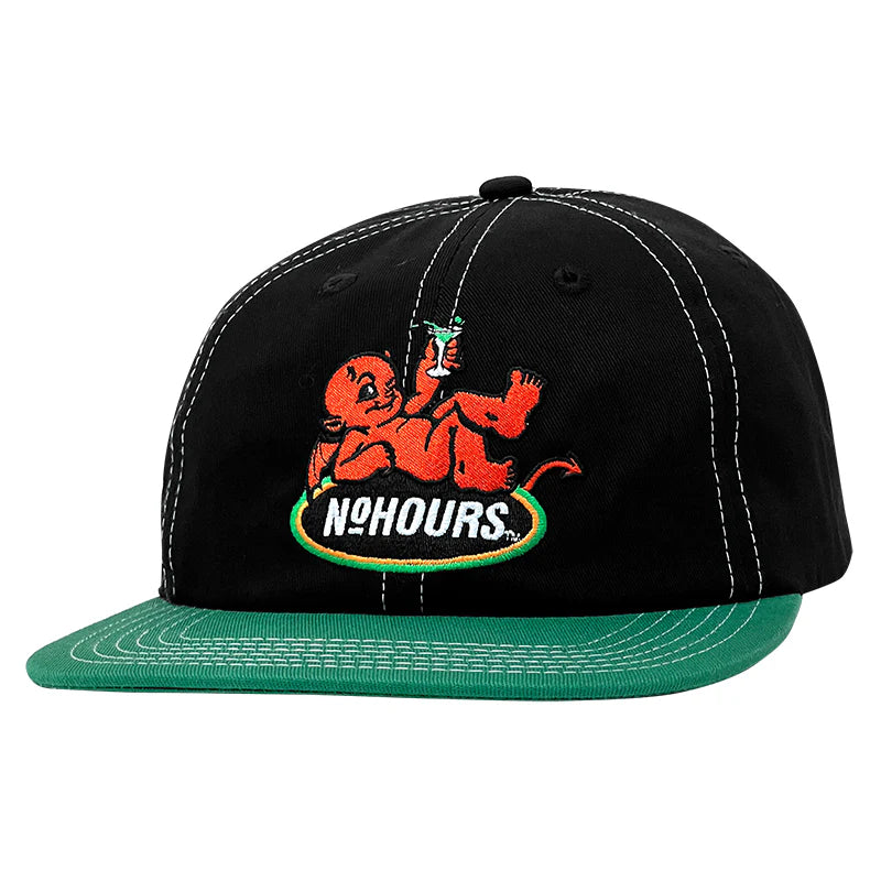 No Hours Times Up Black/Green Snapback Hat