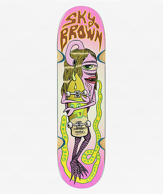 Toy Machine Sky Brown Guest 8.25" Wheel Wells Skateboard Deck