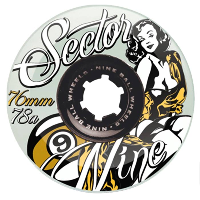 Sector Nine Goddess Of Speed Clear Smoke Yellow 76mm 78a Cruiser Skateboard Wheels