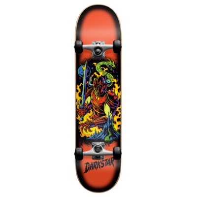 Darkstar Blacklight Orange First Push With Soft Wheels 8" Complete Skateboard