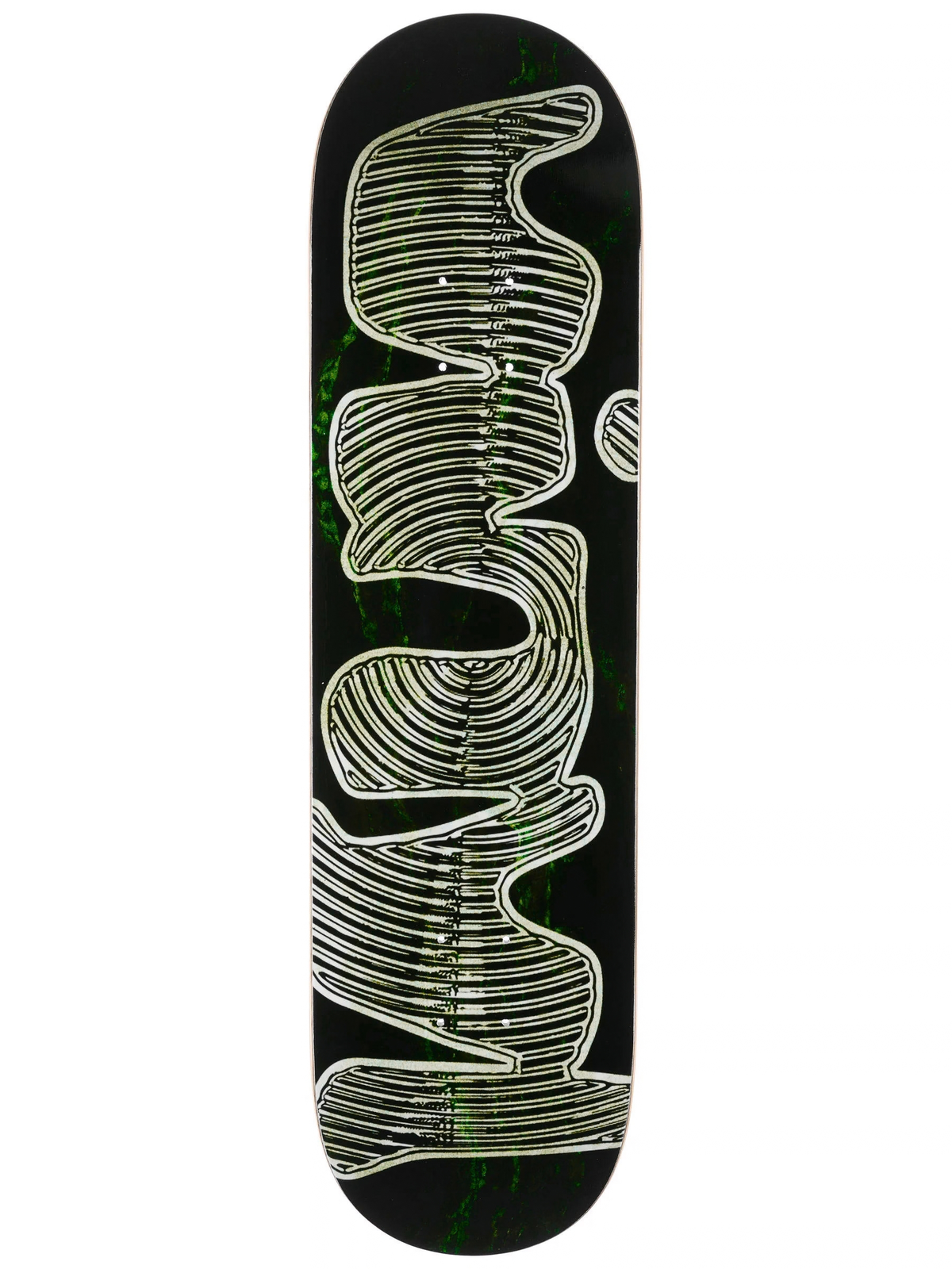 Vinyl Spiral Green Marble Skateboard Deck