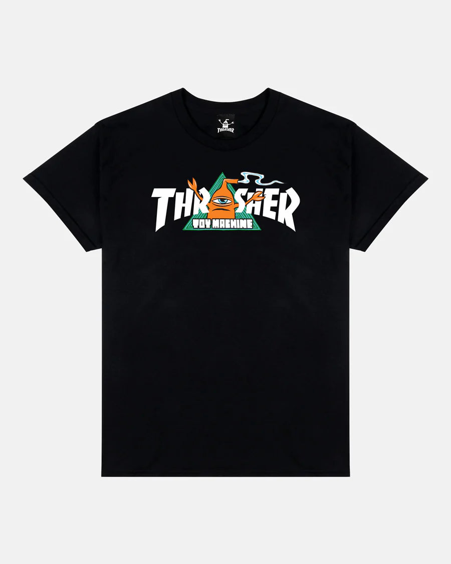 Thrasher X Toy Machine Vortex Black S/s Shirt