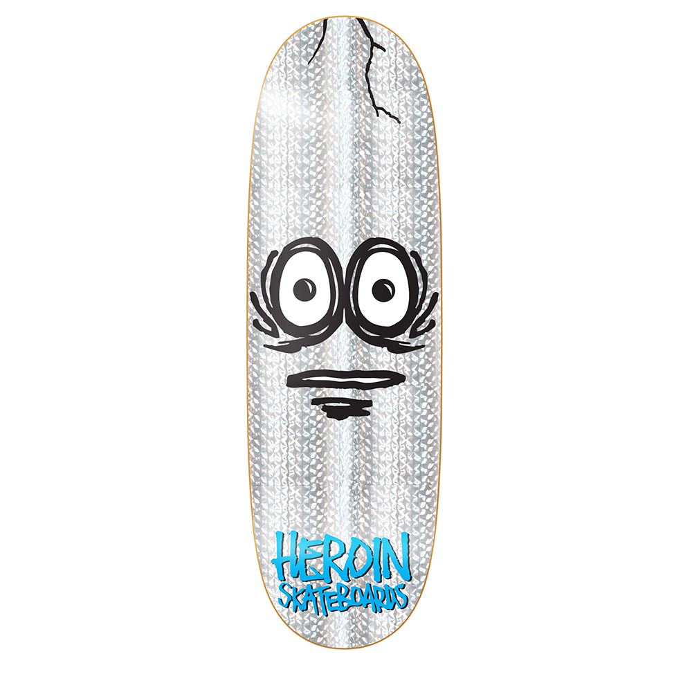 Heroin Very Big Holographic Egg 10" Shaped Skateboard Deck