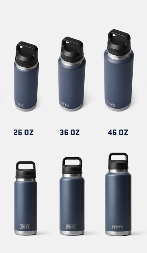 Yeti Rambler 26oz Black Water Bottle with Chug Cap