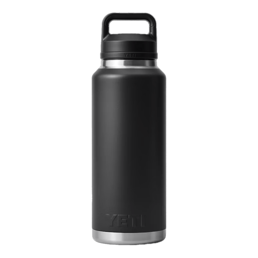 Yeti Rambler 46oz Black Water Bottle with Chug Cap