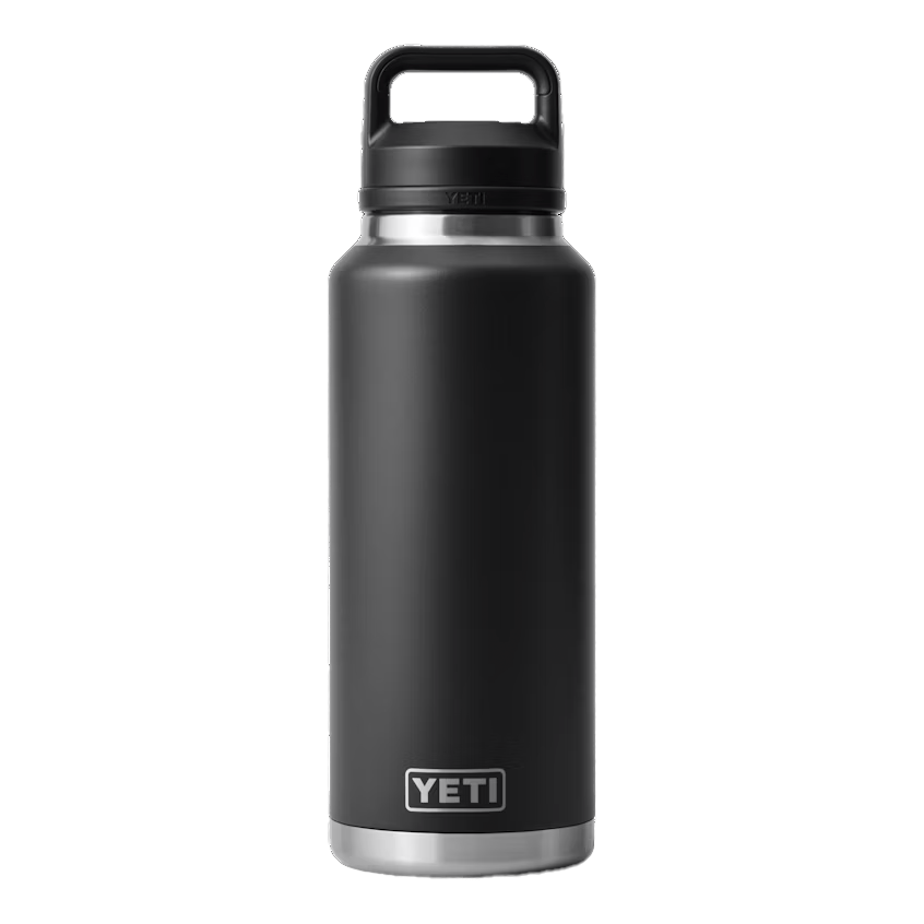 Yeti Rambler 46oz Black Water Bottle with Chug Cap