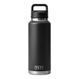 Yeti Rambler 46oz Black Water Bottle with Chug Cap