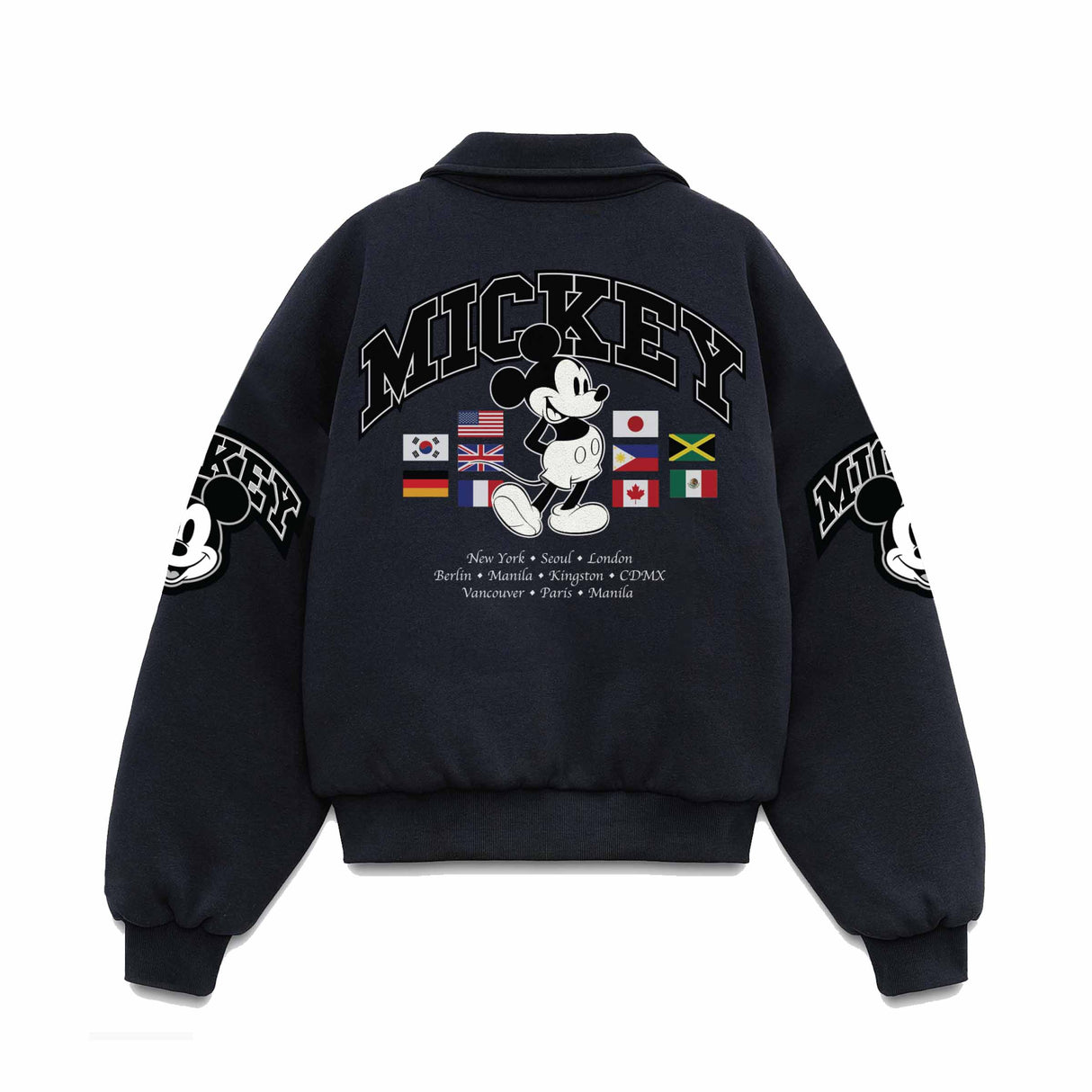 Huf X Mickey Mouse Worldwide Tour Navy Varsity Jacket