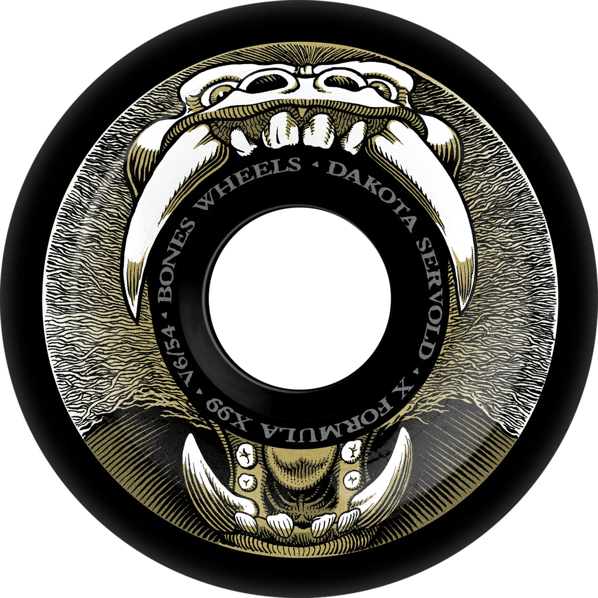 Bones X-Formula V6 54mm x99 Servold Baboonatic Wide-Cut Black Wheels