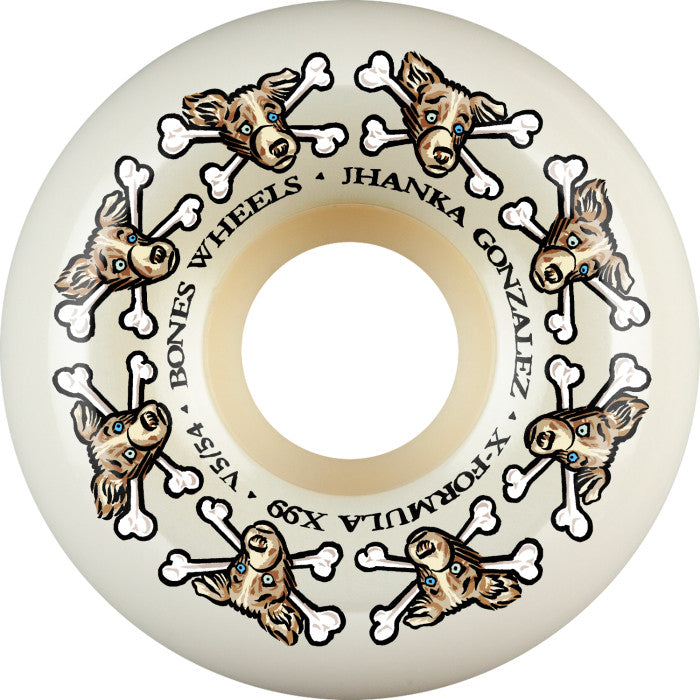 Bones Jhanka Vato Dog V5 Sidecuts X-Formula 99A 54mm Skateboard
