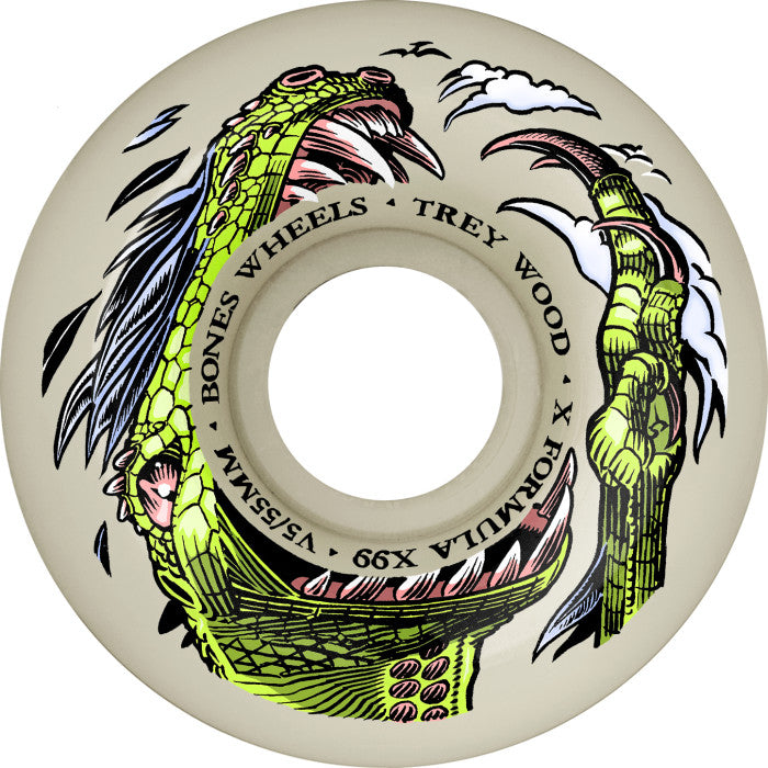 Bones X-Formula V5 55mm x99 Wood Dino-Sortas Side-Cut Wheels