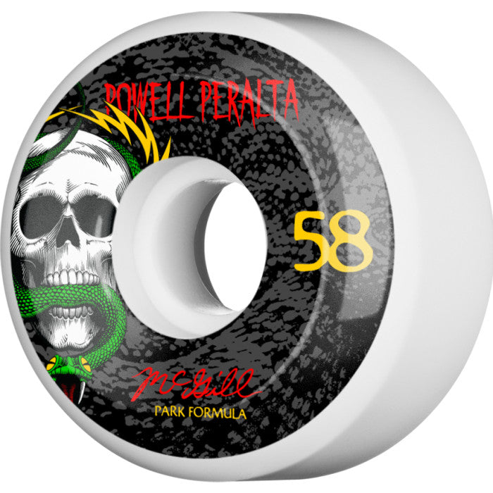 Powell Peralta McGill Skull & Snake SPF 58mm 104a White Skateboard Wheels