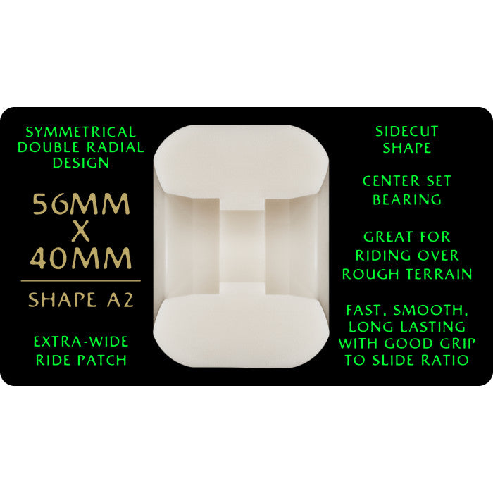 Powell Peralta Dragon Formula Green 88A Blender 56mm x 40mm Off White A2 Skateboard Wheels