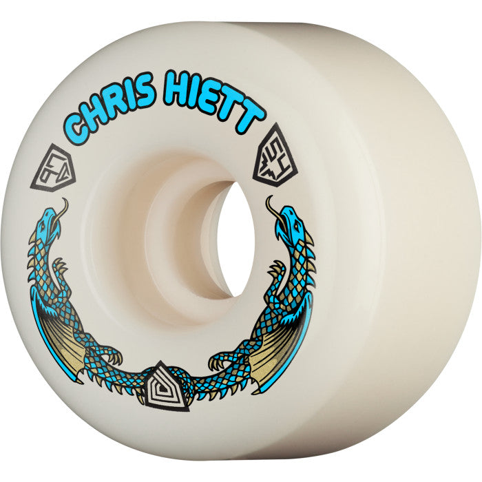 Powell Peralta Dragon Formula Blue 97A Chris Hiett 54mm x 34mm Off White V7 Skateboard Wheels