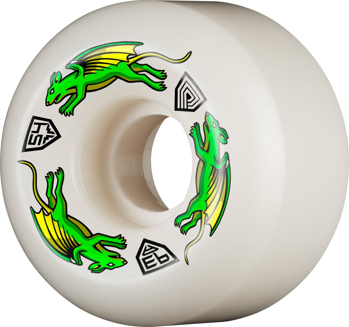 Powell Peralta Dragon Formula Nano Rats 93a 54mm x 34mm White Skateboard Wheels