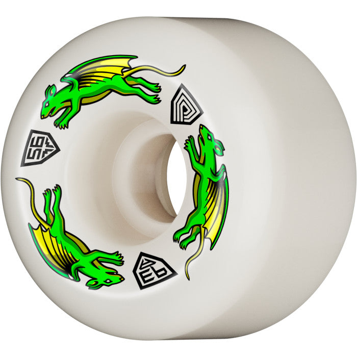 Powell Peralta Dragon Formula Nano Rats 93a 56mm x 39mm White Skateboard Wheels