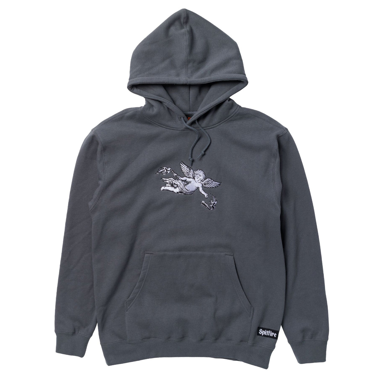 Spitfire Molotov Angel Embroidred Charcoal Hooded Sweatshirt