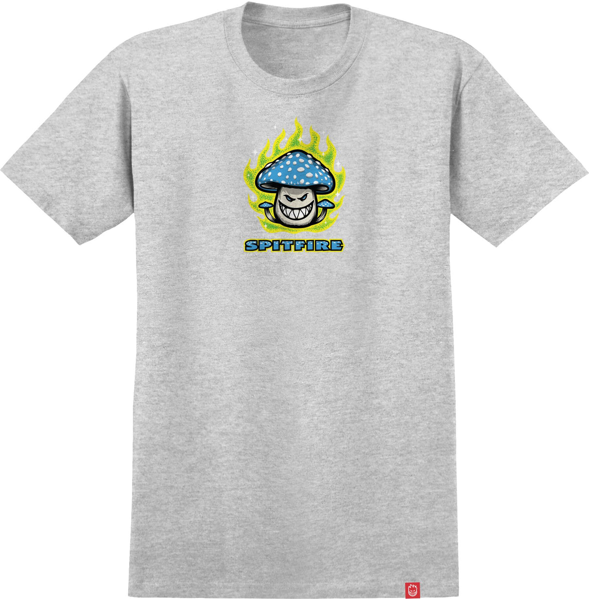 Spitfire Mushroom Bighead Heather Grey Multi S/s Shirt
