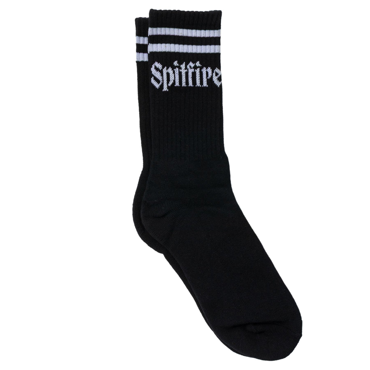 Spitfire Molotov Script Black White Socks