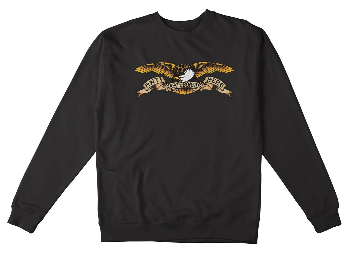 Anti-Hero Eagle Pigment Black Crewneck Sweathshirt