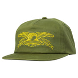 Anti Hero Basic Eagle Olive/Yellow Snapback Hat