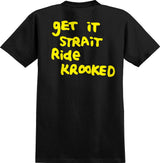 Krooked Strait Eyes Black/Yellow Pocket S/s Shirt