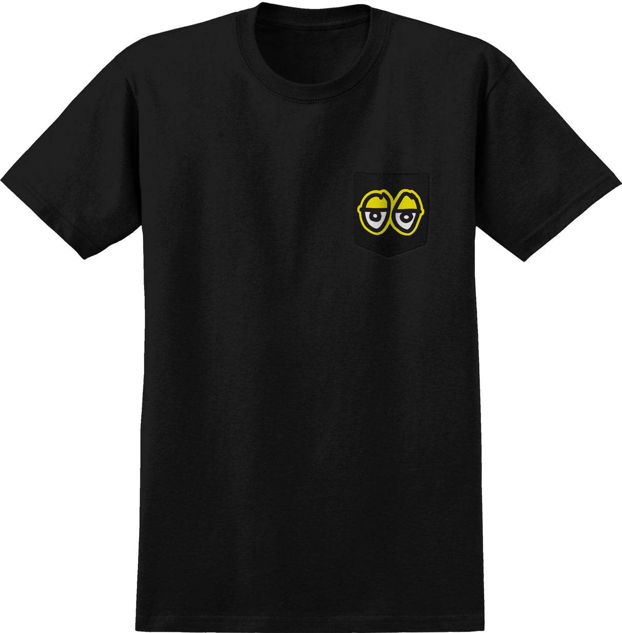 Krooked Strait Eyes Black/Yellow Pocket S/s Shirt