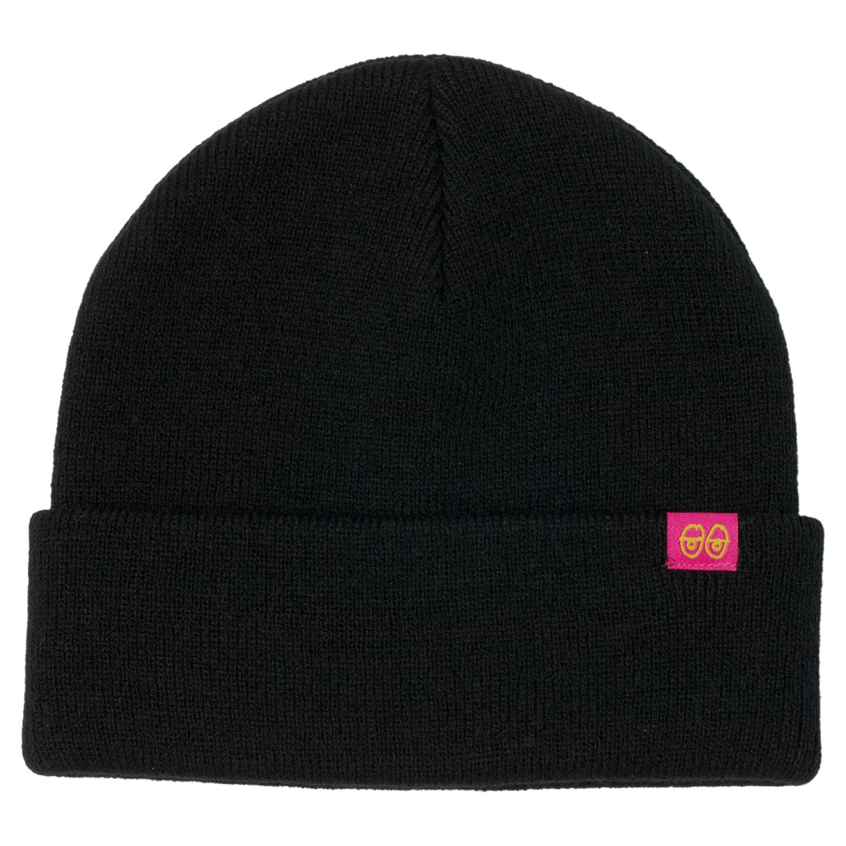 Krooked Eyes Clip Cuff Black/Pink Beanie