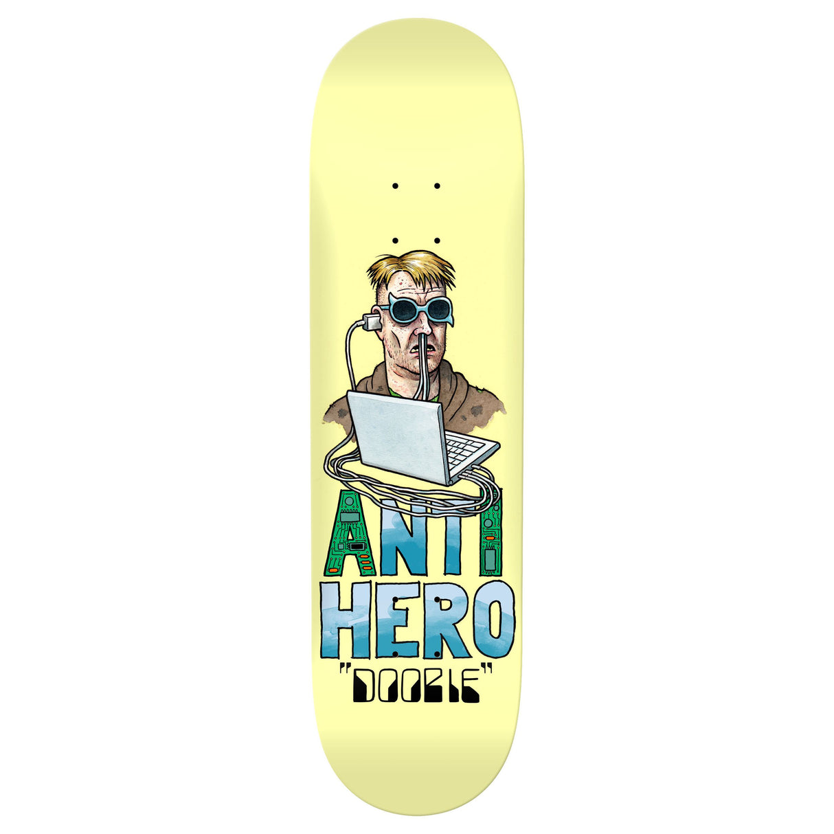 Anti-Hero Doobie Anti Intelligence 8.75" Cream Skateboard Deck