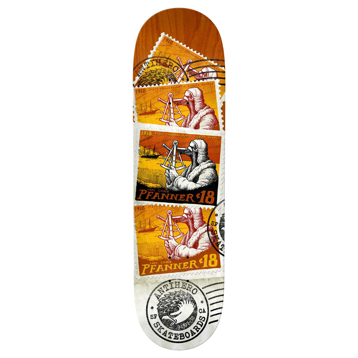 Anti-Hero Pfanner Postal 8.25" Skateboard Deck