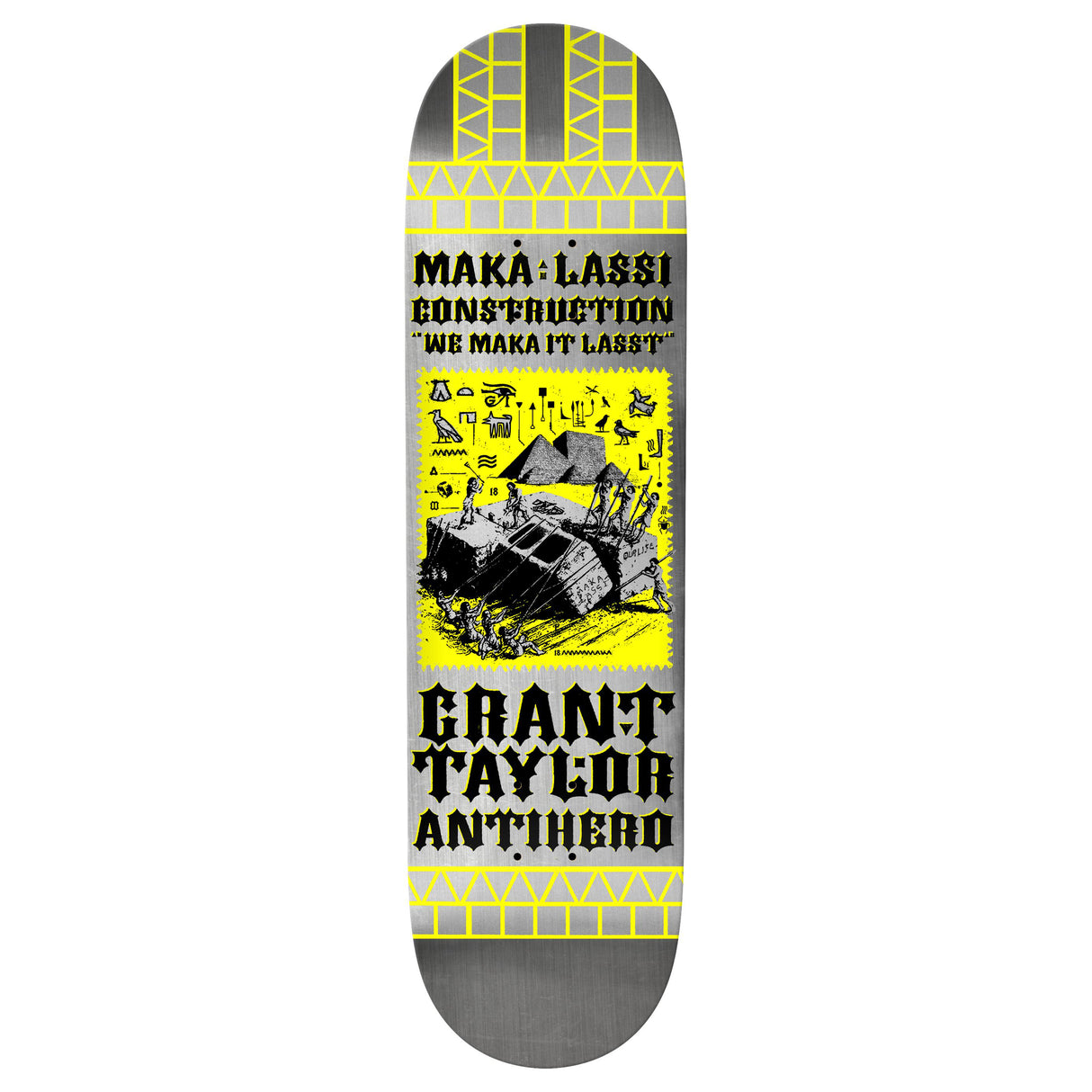Anti-Hero Grant Makalassi Construction Re-Color Dbx - 8.5" Silver Skateboard Deck