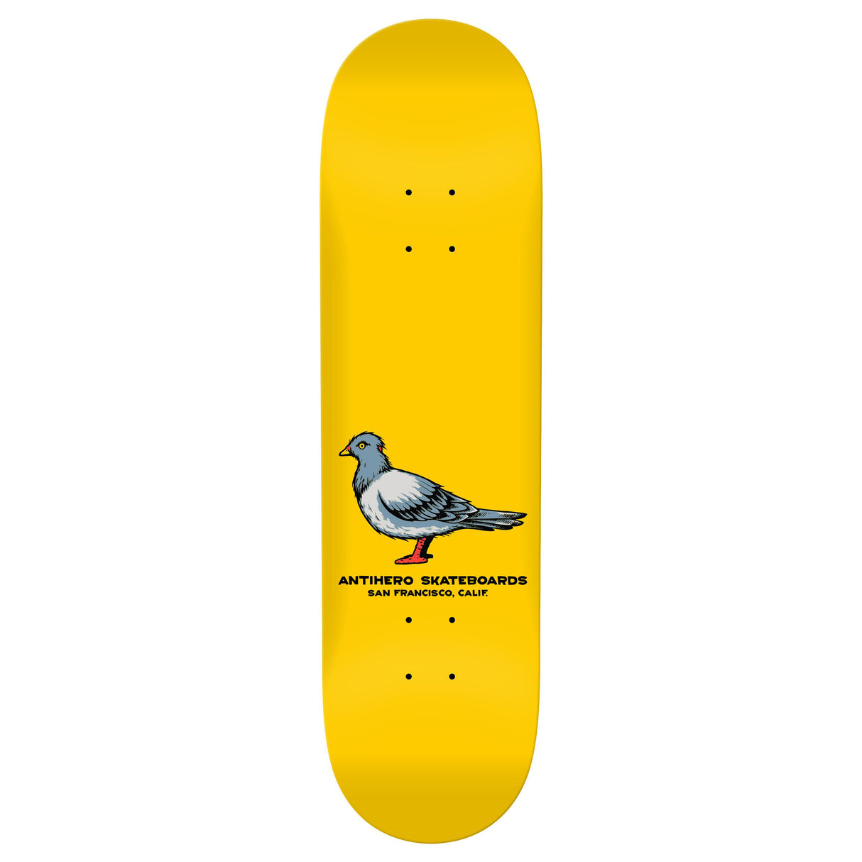 Anti-Hero Team Pigeon 8.32" Yellow Skateboard Deck