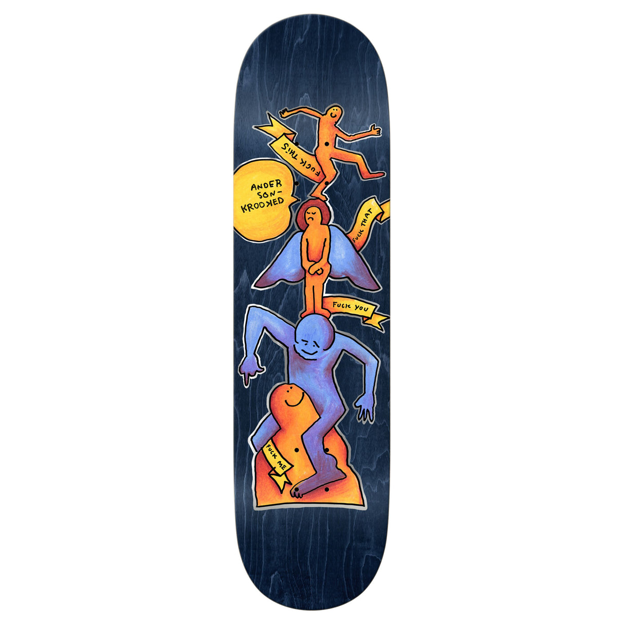 Krooked Manderson Stack - 8.38"  Skateboard Deck