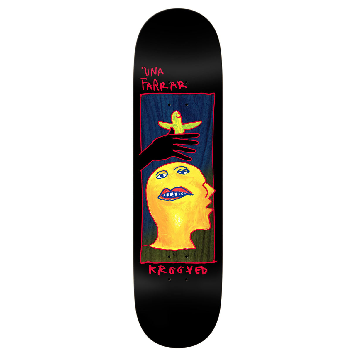 Krooked Una Teeth 8.28" Black Skateboard Deck