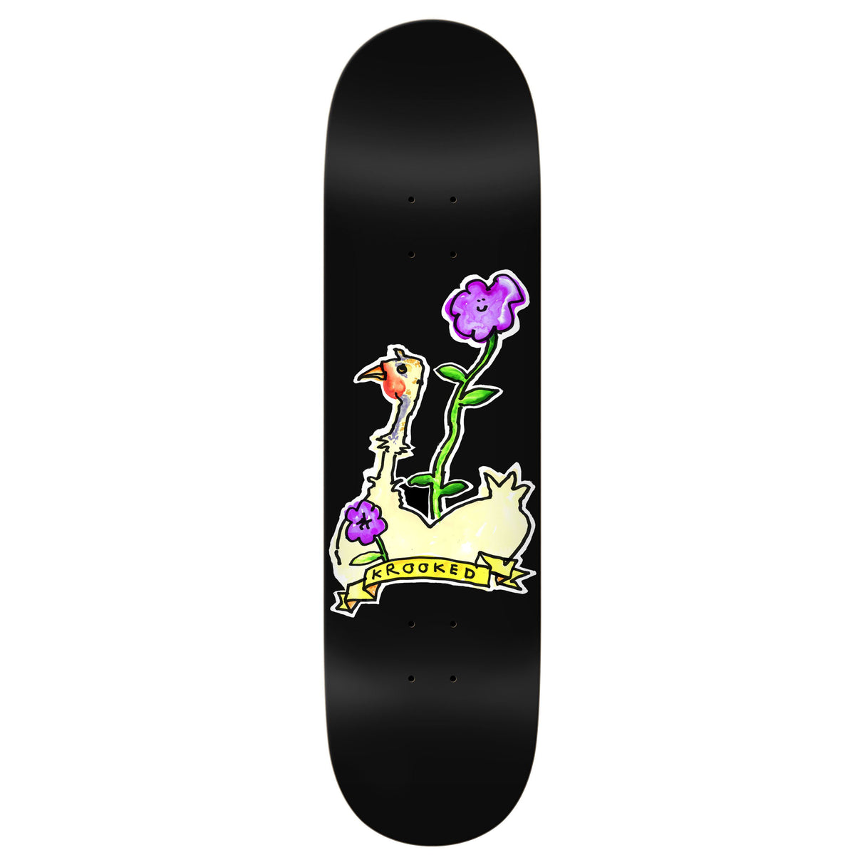 Krooked Belle 8.25" Black Skateboard Deck