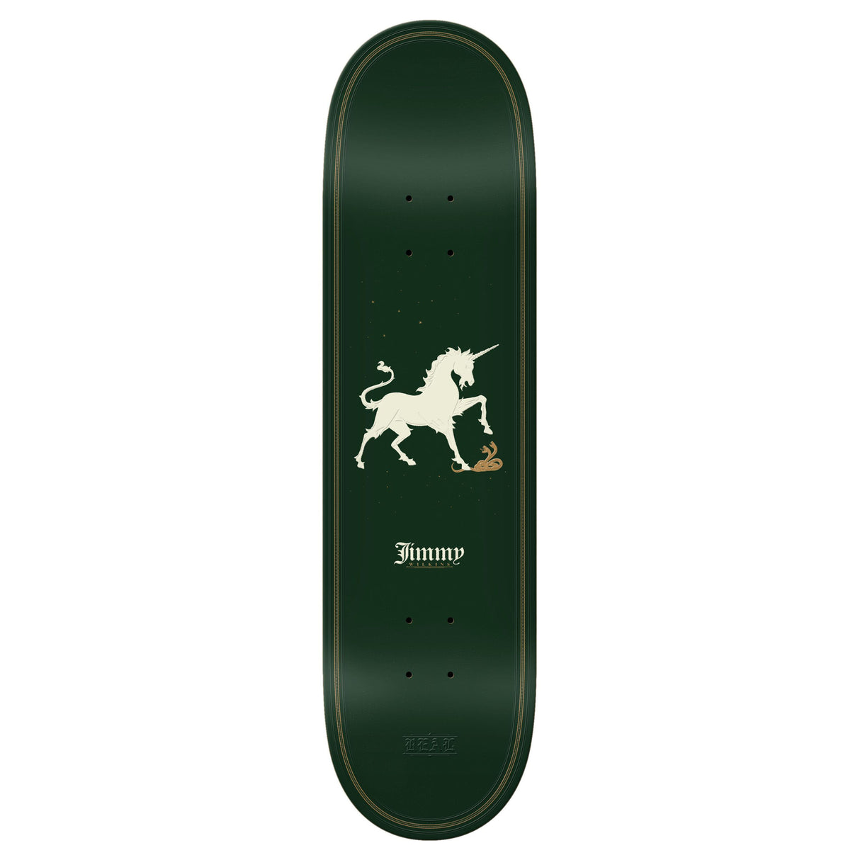 Real Wilkins Unicorn 8.38" Green Skateboard Deck