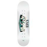 Real Team Emb 8.25" White Skateboard Deck
