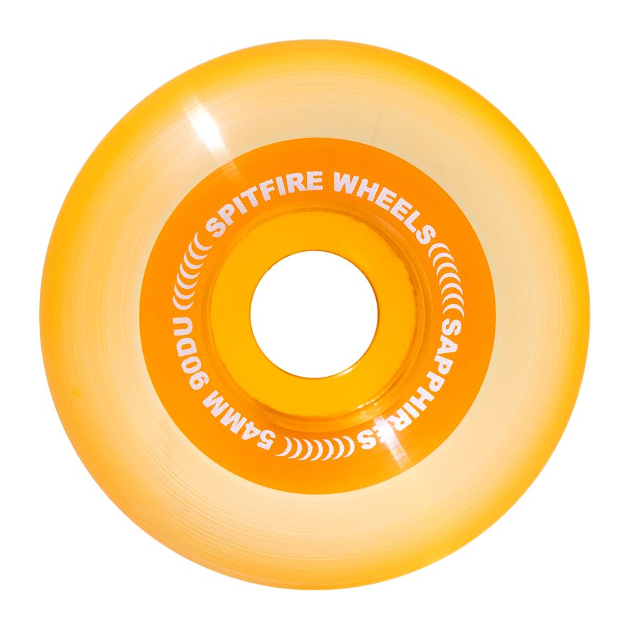Spitfire Sapphire Clear Orange 90a 54mm Skateboard Wheels