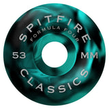 Spitfire F4 99a Floral Classic Teal Black Swirl 53mm Wheels