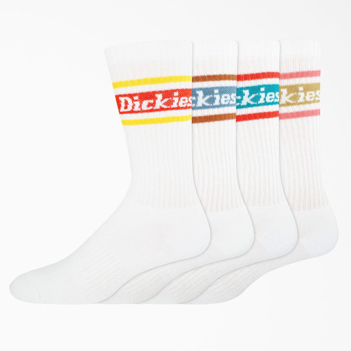 Dickies Skateboarding 4-Pack White / Spring Stripe Socks
