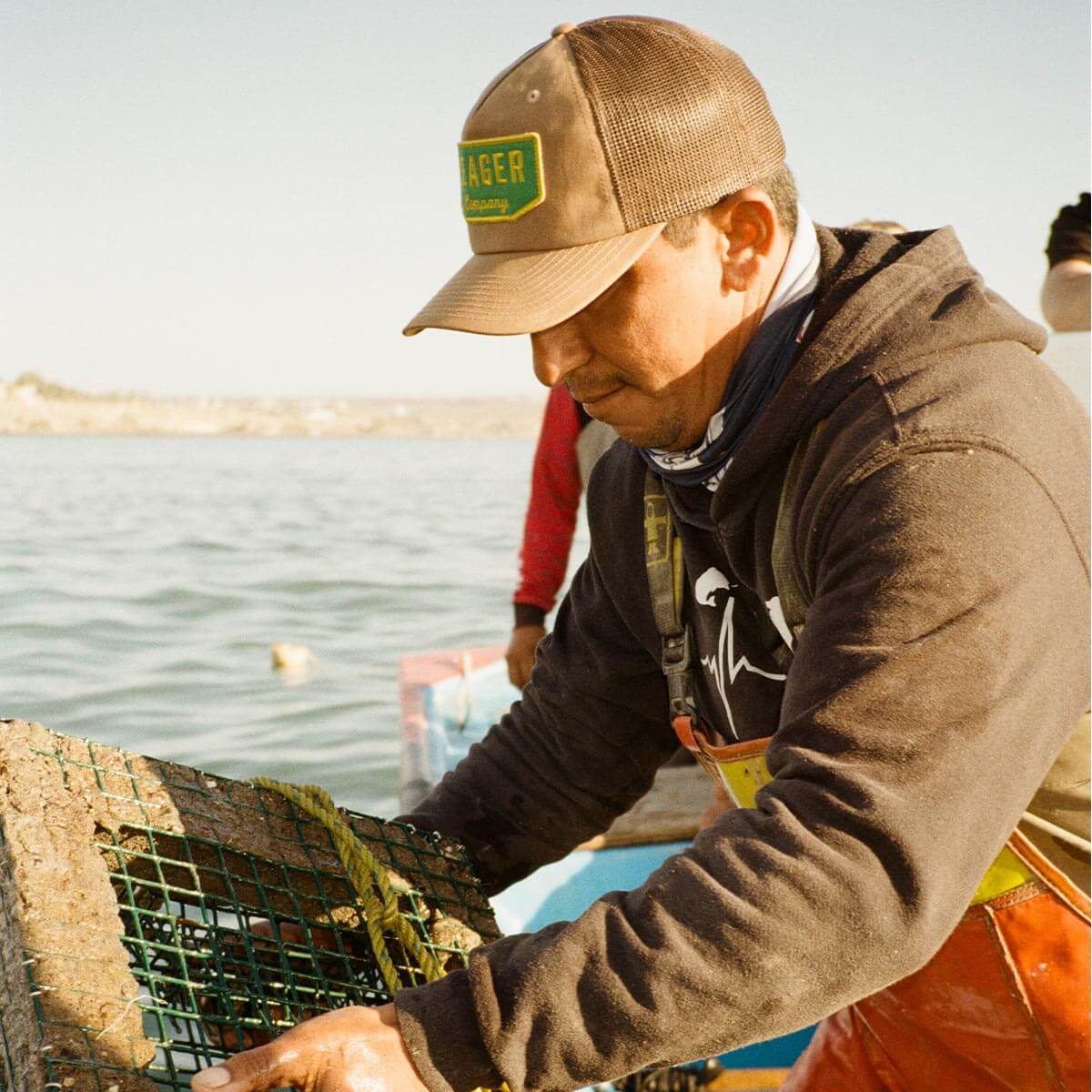 Seager Wilson Waxed Canvas Trucker Tan Snapback Hat