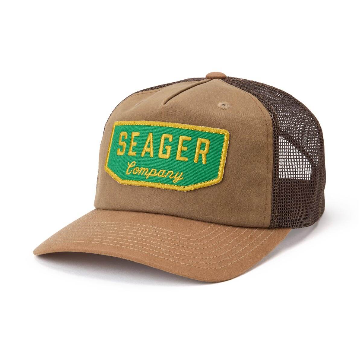 Seager Wilson Waxed Canvas Trucker Tan Snapback Hat