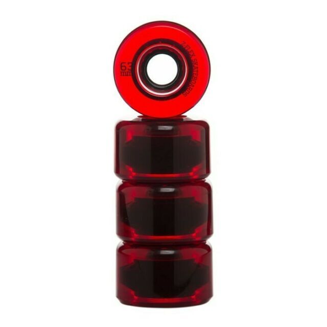 Z-Flex Red Translucent 63mm 83A Cruiser Wheels