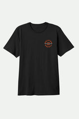 Brixton Oath Black Orange Surplus White Standard S/s Shirt