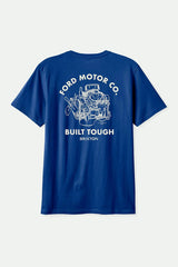 Brixton Ford Built Tough Ford Blue S/s Shirt