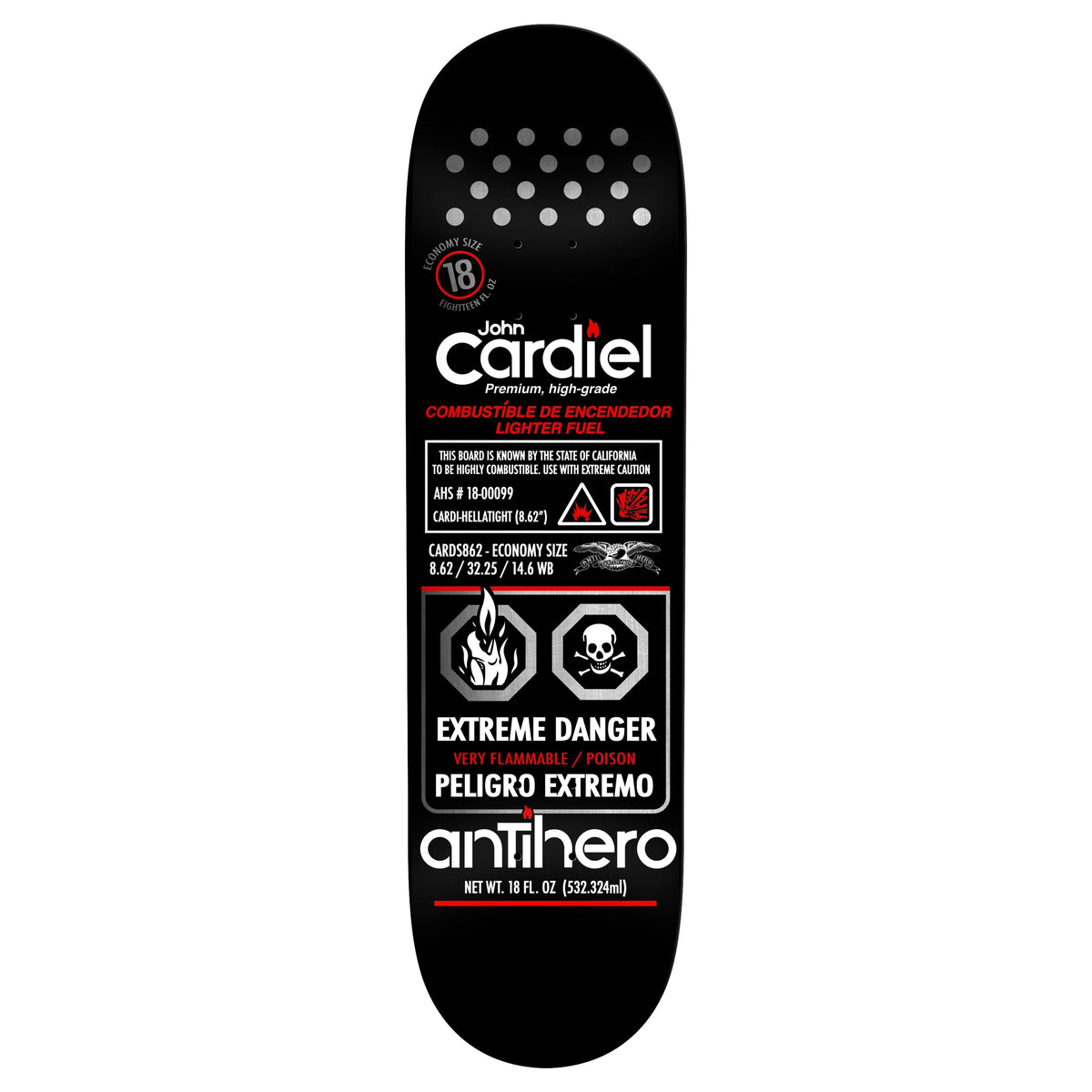 ANTI HERO Cardiel 8.25 スケートボード コンプリート Anti-Hero John Cardiel Fueled Up 8.62