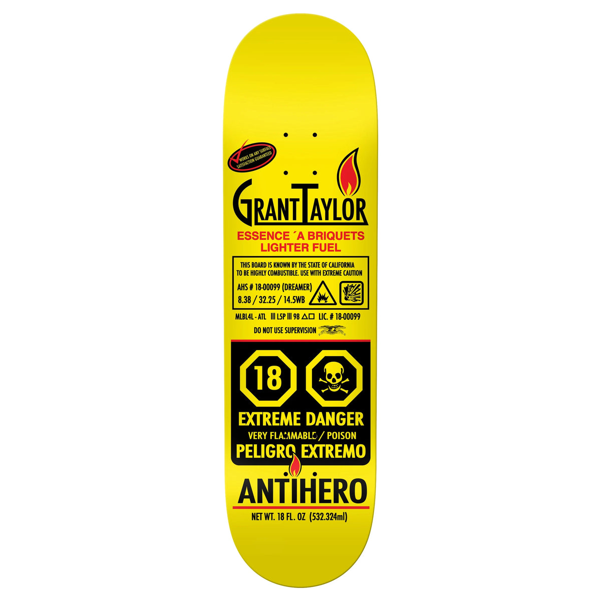 Anti-Hero Grant Taylor 8.12インチデッキ　新品未使用 Anti-Hero Grant Taylor Fueled Up 8.38